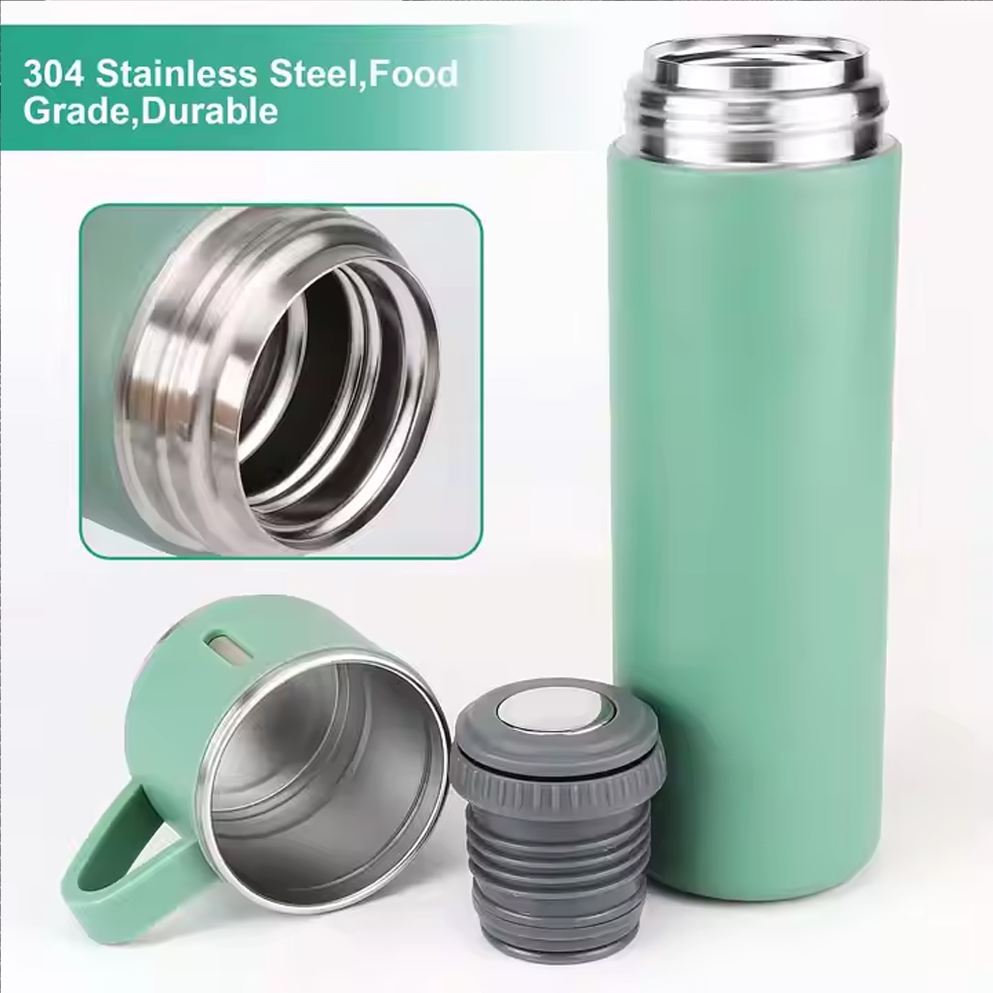 Custom Stainless Steel Thermos 500ml – Vacuum Insulated Travel & Camping Bottle with Temperature Display - Image 2