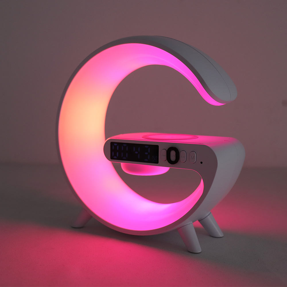 G-Lamp Wireless charger RGB Light Bluetooth Speaker Clock/Alarm - Image 2