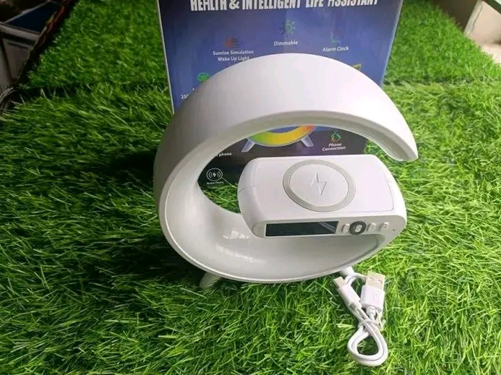 G-Lamp Wireless charger RGB Light Bluetooth Speaker Clock/Alarm - Image 5