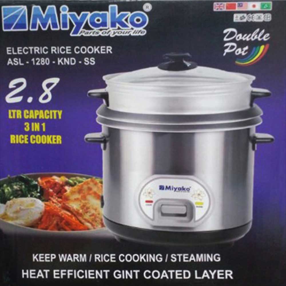 Miyako MultiPro Rice cooker 2.8L Dual Pot Cooker – 3-in-1 Smart Cooking - Image 2