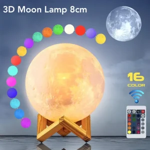Rechargeable 3D Moon Lamp