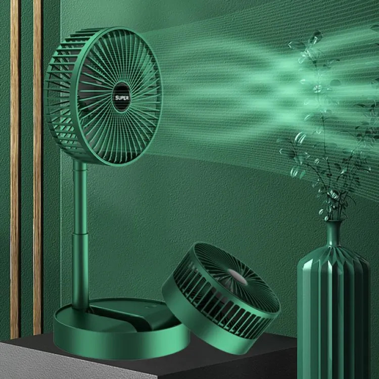 Rechargeable Folding Fan – Portable,USB Powered, Built-in Battery 2000mAh Adjustable Height 3 Speeds - Image 3