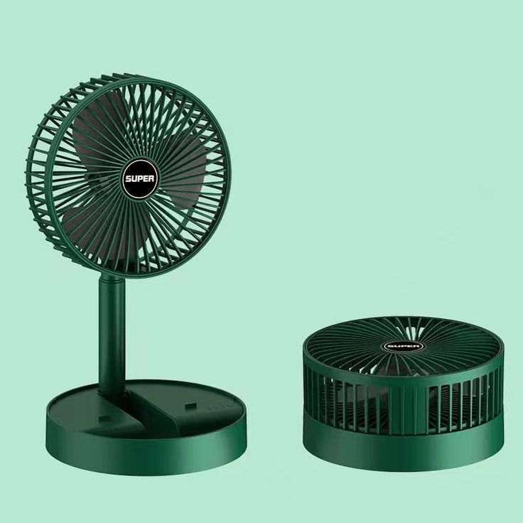 Rechargeable Folding Fan – Portable,USB Powered, Built-in Battery 2000mAh Adjustable Height 3 Speeds