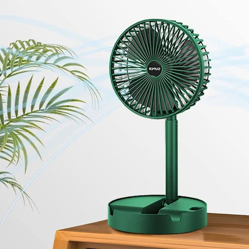 Rechargeable Folding Fan – Portable,USB Powered, Built-in Battery 2000mAh Adjustable Height 3 Speeds - Image 4