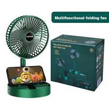 Rechargeable Folding Fan – Portable,USB Powered, Built-in Battery 2000mAh Adjustable Height 3 Speeds - Image 6