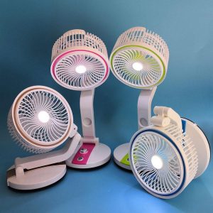Rechargeable Folding Table Fan with LED Light – 17 Inch (any color) LR-2018