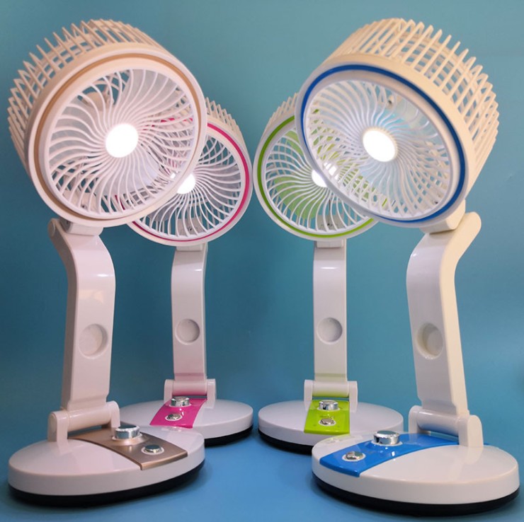 Rechargeable Folding Table Fan with LED Light – 17 Inch (any color) LR-2018 - Image 2