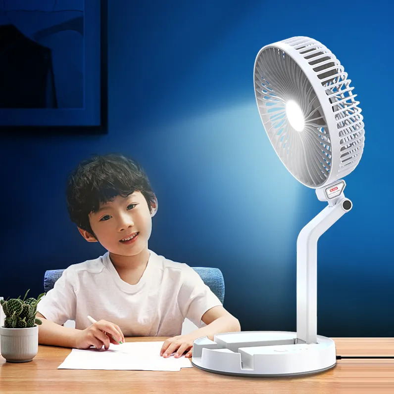 Rechargeable Folding Table Fan with LED Light – 17 Inch (any color) LR-2018 - Image 3