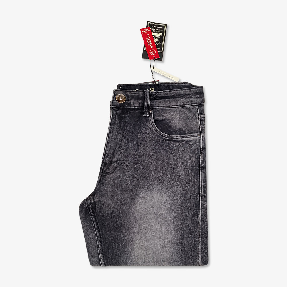 Polo Fit Slim Series – Beverly Hills Polo Club Original Denim Jeans Pant - Ash Black - Image 3