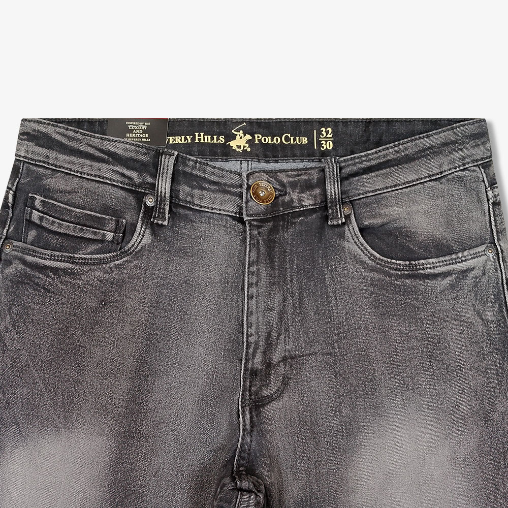 Polo Fit Slim Series – Beverly Hills Polo Club Original Denim Jeans Pant - Ash Black - Image 4