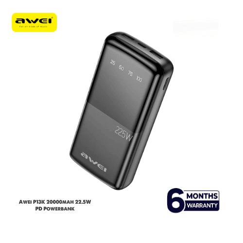 Awei P13K 22.5W Powerbank 20000mah Fast Charging