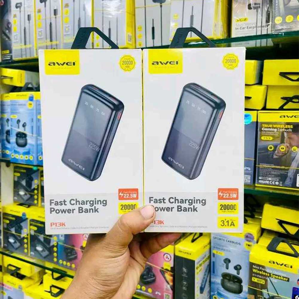 Awei P13K 22.5W Powerbank 20000mah Fast Charging - Image 3