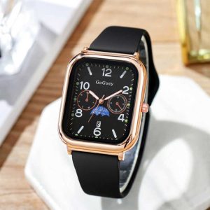 Rectangular fashion watch Black 2025