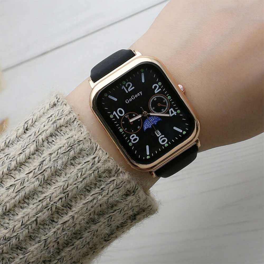 Rectangular fashion watch Black 2025 - Image 2