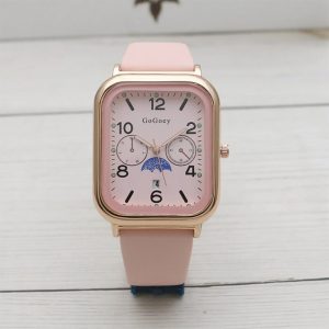 Rectangular fashion watch Pink 2025