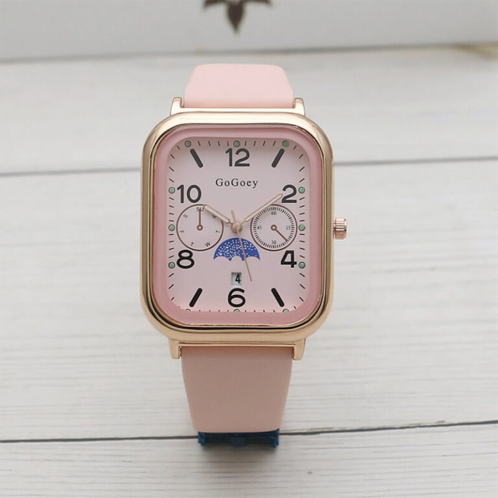 Rectangular fashion watch Pink 2025