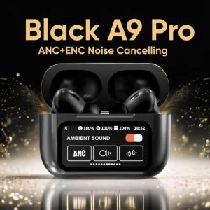 A9 Pro ANC Earbuds Touch Screen Display-Black