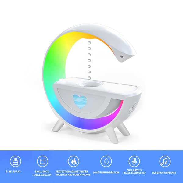 Y13 Anti Gravity Waterfall Bluetooth Speaker with Humidifier G Water Floating Home Decor Light - Image 3