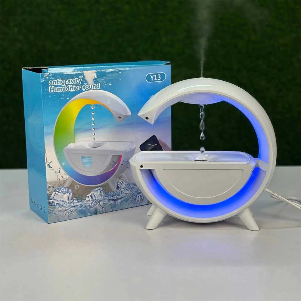 Y13 Anti Gravity Waterfall Bluetooth Speaker with Humidifier G Water Floating Home Decor Light - Image 4