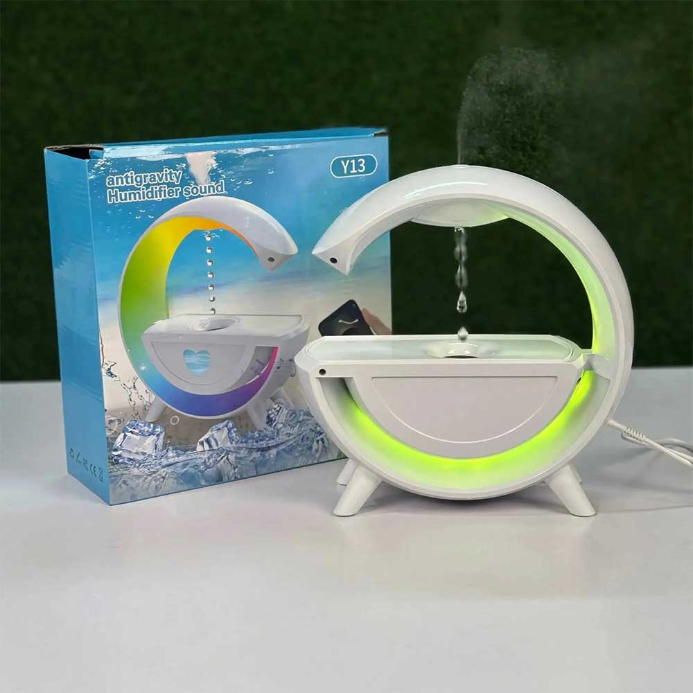 Y13 Anti Gravity Waterfall Bluetooth Speaker with Humidifier G Water Floating Home Decor Light - Image 5